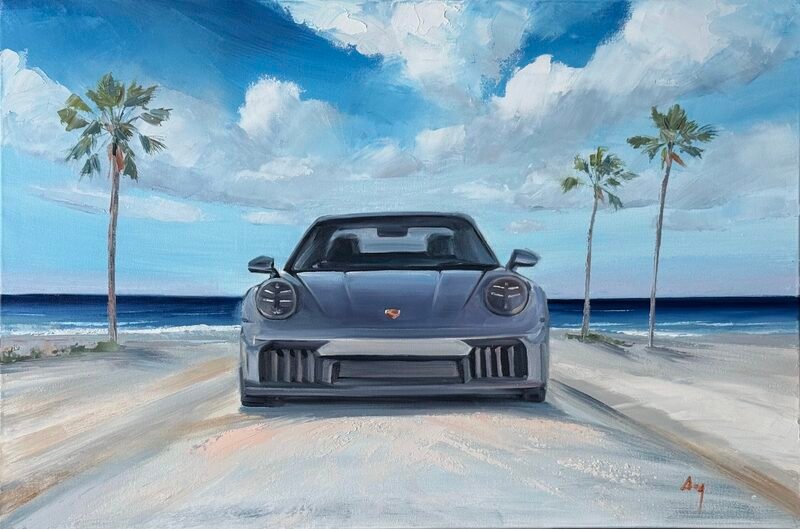 Porsche Commission by Qing Wang (Sold)
