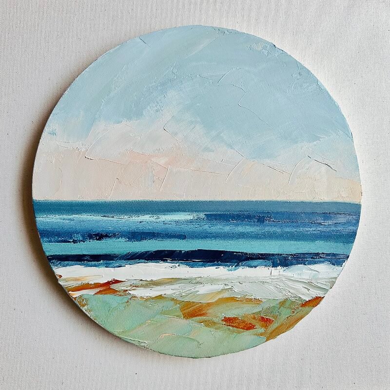 Round Beach 4 by Qing Wang (Sold)