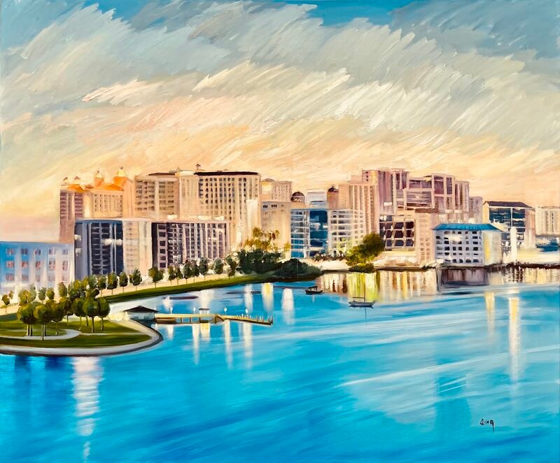 Sarasota Downtown by Qing Wang (Sold)
