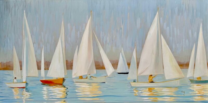 Beautiful Day — 30″ × 60″ by Qing Wang (Available)