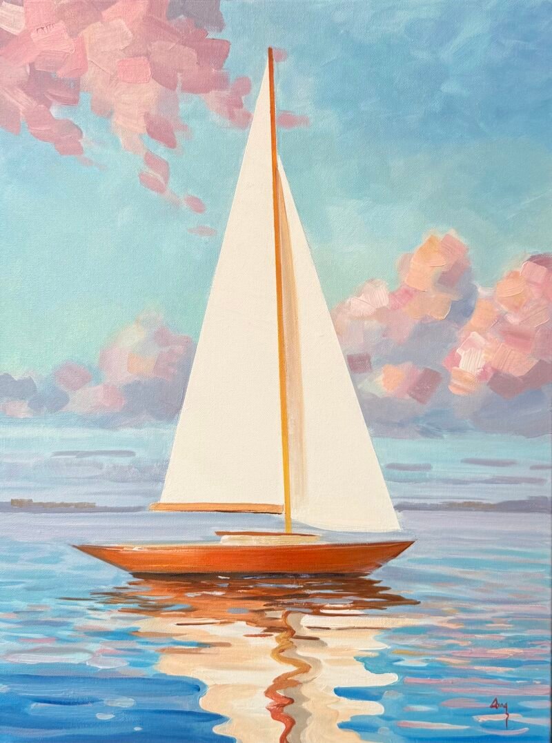 Cristal Beach — 24″ × 18″ by Qing Wang (Available)
