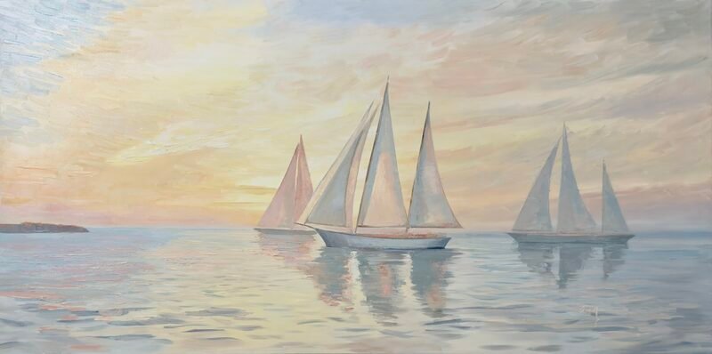 Key West Sunset — 36″ × 60″ by Qing Wang (Available)
