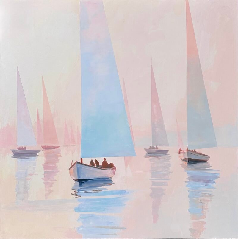 Magnificent 2 — 48″ × 48″ by Qing Wang (Available)