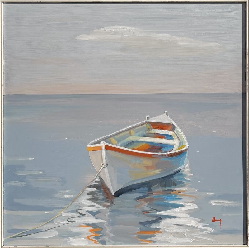 Rest — 20″ × 20″ by Qing Wang (Sold)