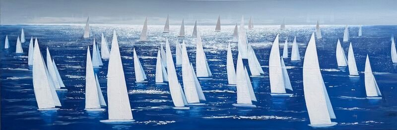 Sparkling — 20″ × 60″ by Qing Wang (Sold)