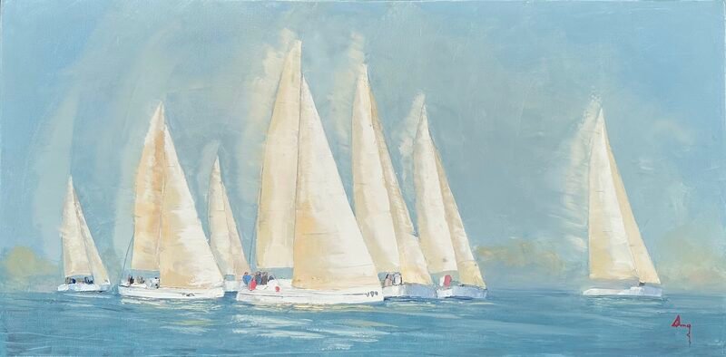 Voyager — 32″ × 60″ by Qing Wang (Sold)