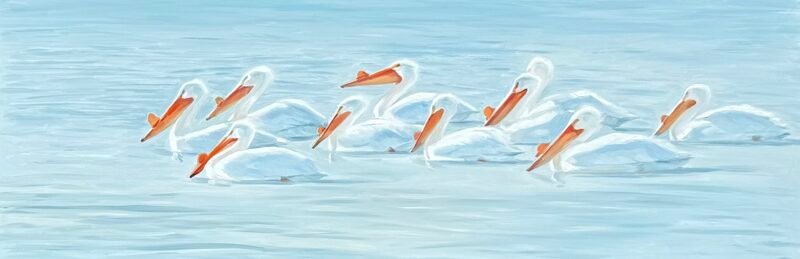 A Easy Day — 20″ × 60″ by Qing Wang (Available)
