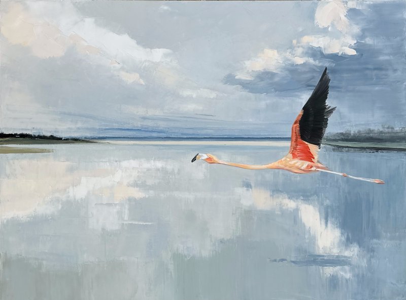 After Thunderstorms — 36″ × 48″ by Qing Wang (Sold)