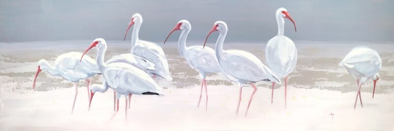 Afternoon Tea — 20″ × 60″ by Qing Wang (Sold)