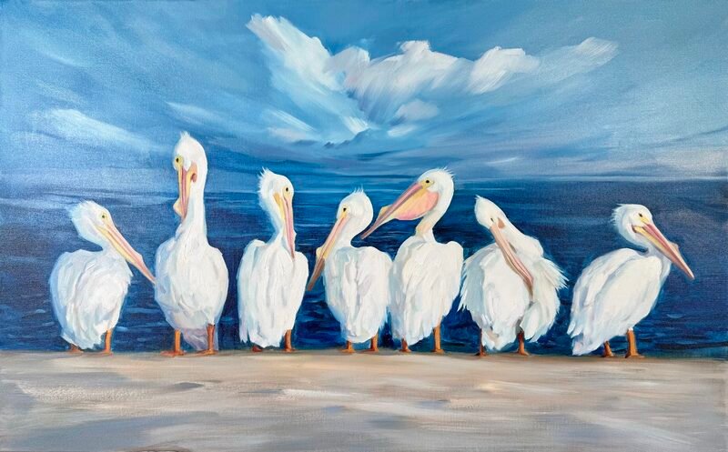 Dawn — 32″ × 48″ by Qing Wang (Sold)
