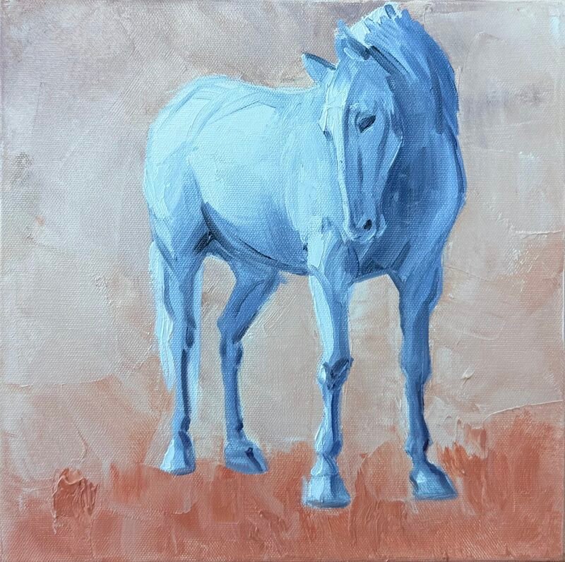 Horse5 — 12″ × 12″ by Qing Wang (Available)
