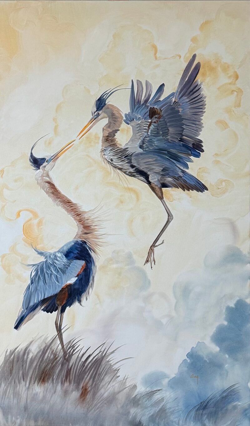 Love Story — 32″ × 48″ by Qing Wang (Available)