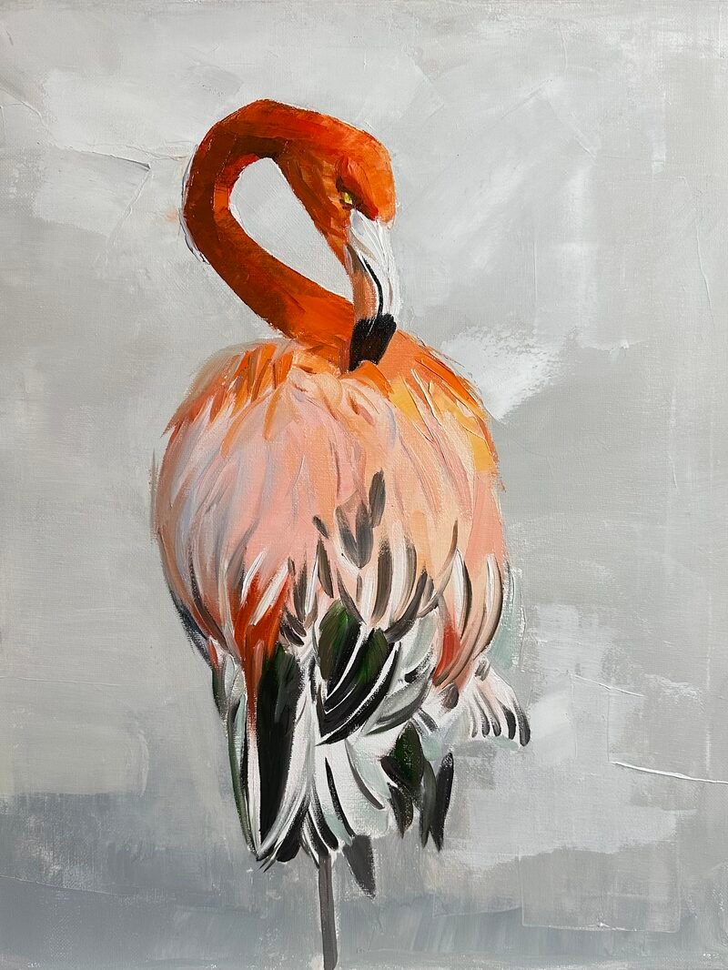 Pink 3 — 20″ × 26″ by Qing Wang (Sold)