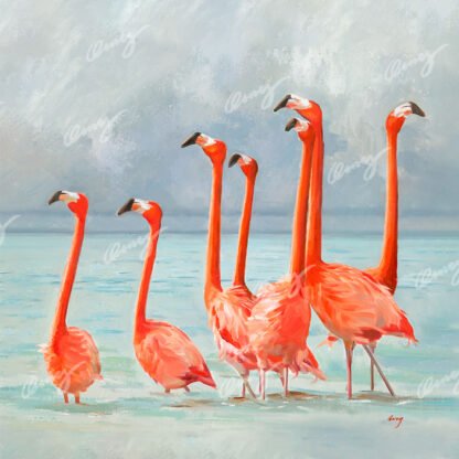 Flamingo Oil Painting